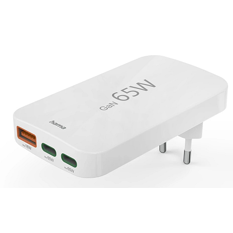 Hama 00201976 Ladegerät für Mobilgeräte Laptop, Powerbank, Smartphone, Tablets Weiß AC Schnellladung Drinnen