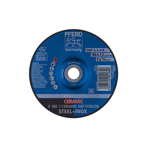 PFERD E 180-7 CERAMIC SGP STEELOX Rotierendes Schleifwerkzeug Zubehör Metall