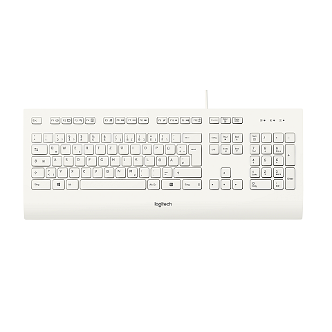 Logitech K280E Pro f/ Business Tastatur Büro USB QWERTZ Deutsch Weiß