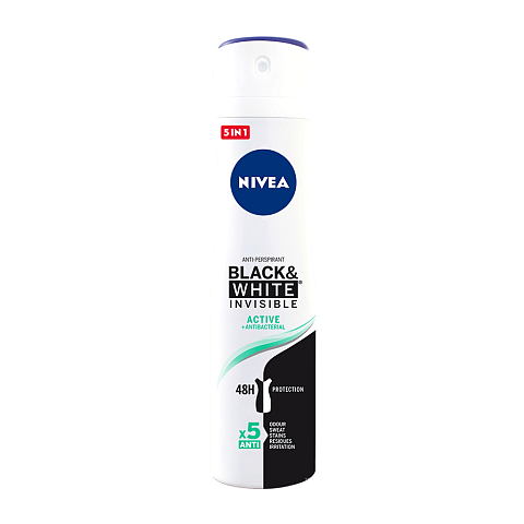 NIVEA Black & White Invisible Active Frauen Spray-Deodorant 200 ml 1 Stück(e)