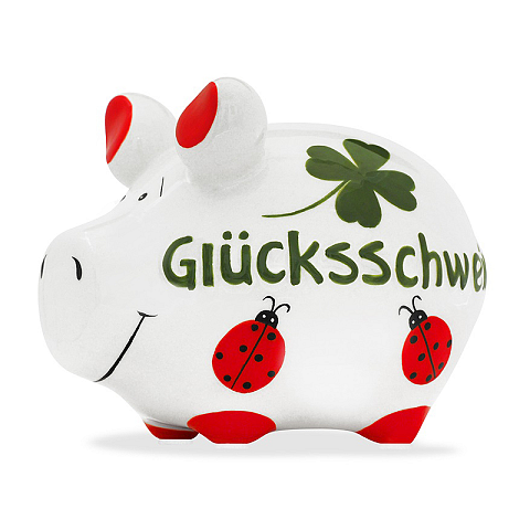 KCG Kawlath Creativ 100784 Spardose Grün, Weiß Keramik