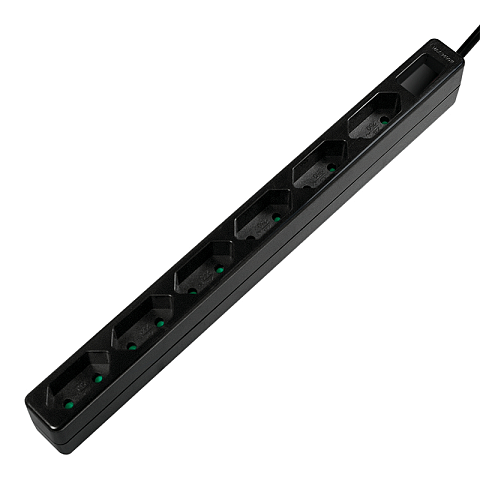 LogiLink LPS231B Verlängerungskabel 1,5 m 6 AC-Ausgänge Drinnen Schwarz