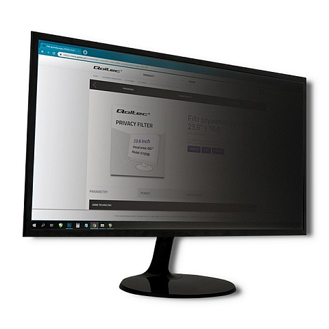 Qoltec 51052 Blickschutzfilter 39,6 cm (15.6") Laptop