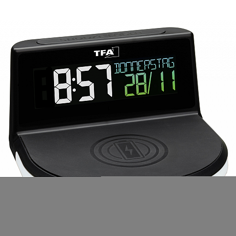 TFA-Dostmann Digitalwecker schwarz Digitaler Wecker Schwarz, Weiß