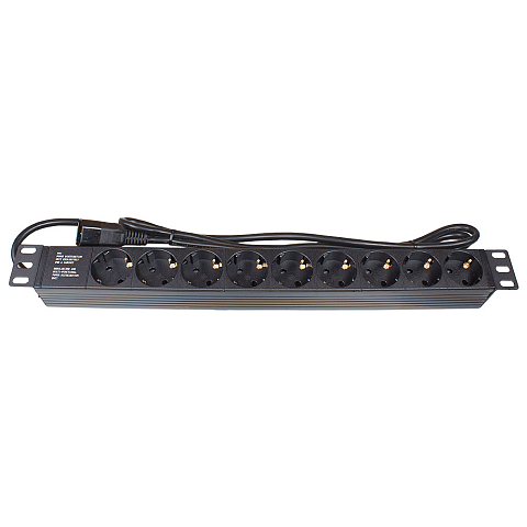Alcasa GC-N0107 Verlängerungskabel 1,8 m 9 AC-Ausgänge Drinnen Schwarz