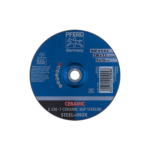 PFERD E 230-7 CERAMIC SGP STEELOX Rotierendes Schleifwerkzeug Zubehör Metall