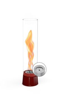 höfats SPIN air 900 Drinnen Tragbare Feuerstelle Bio-Ethanol Rot, Transparent