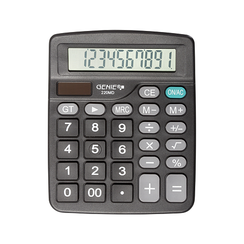 Genie 220 MD Taschenrechner Desktop Einfacher Taschenrechner Schwarz