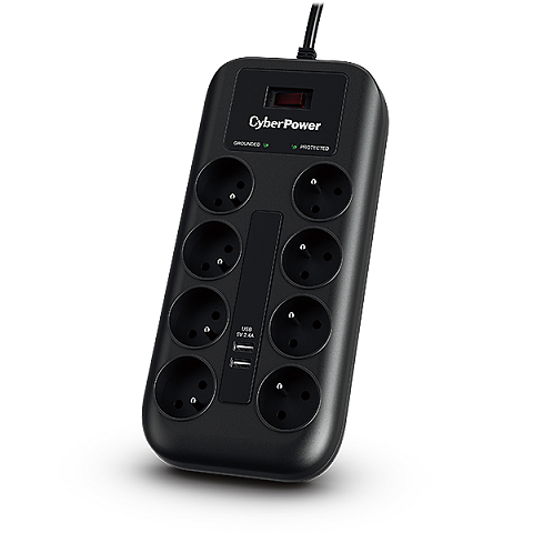 CyberPower Tracer III P0820SUF0-FR Spannungsschutz Schwarz 8 AC-Ausgänge 200 - 250 V 1,8 m