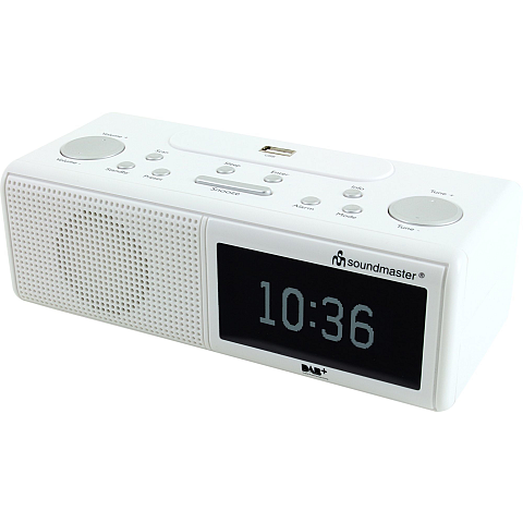 Soundmaster UR8350WE Radio Uhr Digital Weiß