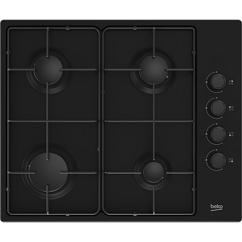 Beko HIBG64120SB Kochfeld Schwarz Integriert 60 cm Gaskochfeld 4 Zone(n)