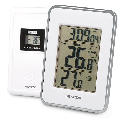 Sencor SWS 25 WS Digitale Wetterstation Silber, Weiß