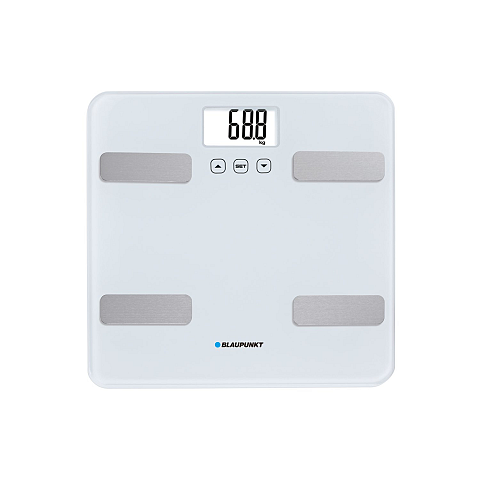 Blaupunkt BSM501 Personenwaage Quadratisch Weiß Elektronische Personenwaage