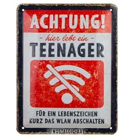 Nostalgic Art 45104986 Dekoratives Schild & Tafel für drinnen Metall Rot, Weiß