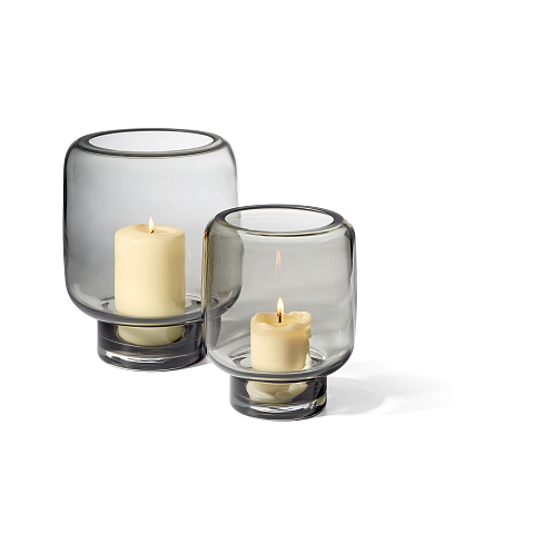 Philippi Vejle Kerzenständer Glas Braun, Grau