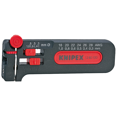 Knipex 12 80 100 SB Abisolierzange Grau, Rot