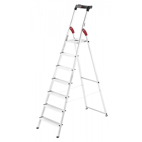 Hailo 8160-707 Leiter Klappleiter Aluminium, Schwarz