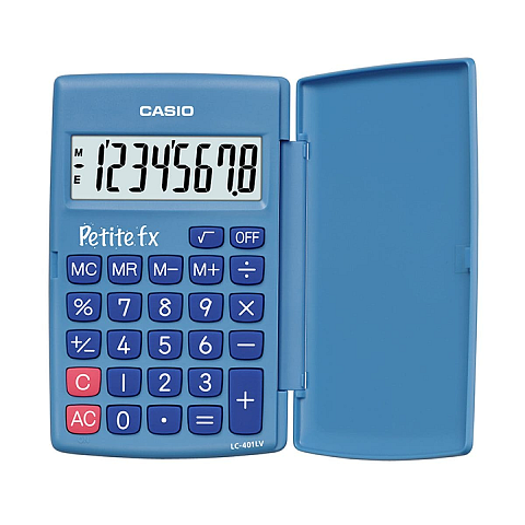 Casio PETITE FX (LC-401LV-BU) Taschenrechner Tasche Einfacher Taschenrechner Blau