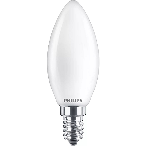 Philips Filament-Kerzenlampe, Milchglas, 25W, B35, E14 x2