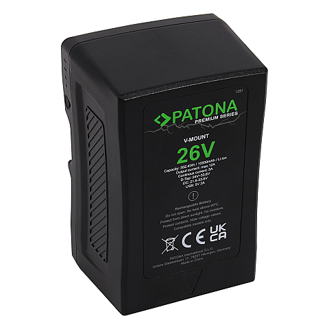 PATONA Premium Akku V-Mount 26V 302Wh f. LED-Lampen und Videokameras