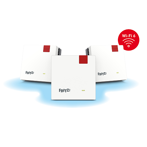Mesh Set 1600 Dual-Band (2,4 GHz/5 GHz) Wi-Fi 6 (802.11ax) Rot, Weiß 1 Intern