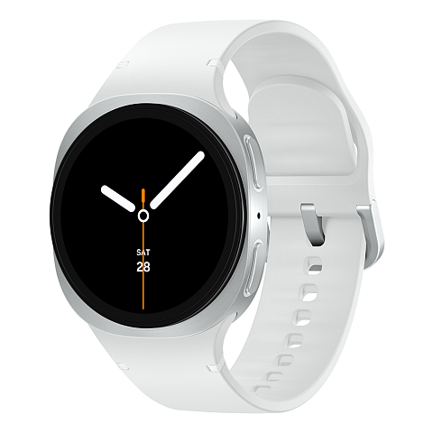 Samsung Galaxy Watch8 SM-L325FZSAXEF Smartwatch/ Sportuhr 3,3 cm (1.3") AMOLED 40 mm Digital 438 x 438 Pixel 4G Silber WLAN GPS