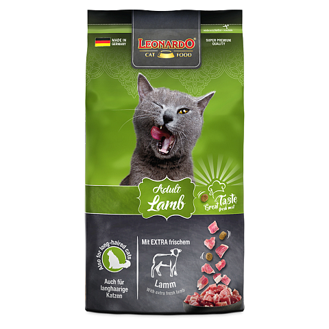 Leonardo Cat Food 753215 Katzen-Trockenfutter 1,8 kg Adult Lamm