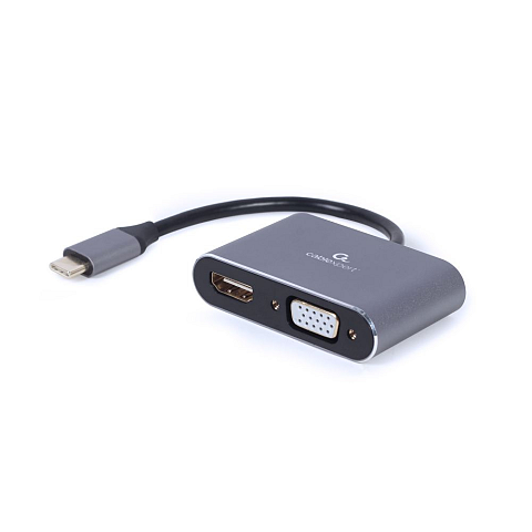 Cablexpert A-USB3C-HDMIVGA-01 USB-Grafikadapter Grau