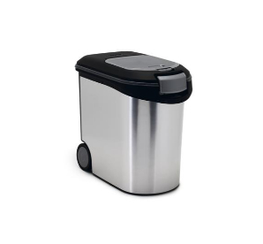 Curver Metallic Behälter für Tiernahrung Kunststoff Schwarz, Grau