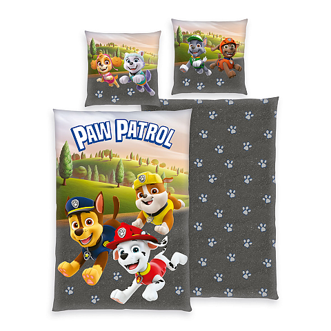 HERDING Paw Patrol Bettwäsche-Set ‘Little Heroes’ – 100×135 cm, Linon