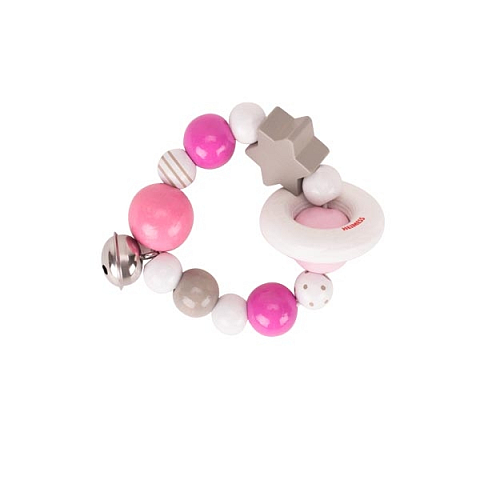 Goki Greifling Elastik pink, grau, weiß