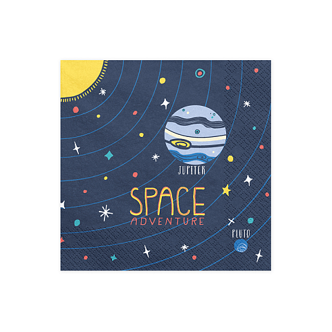 PartyDeco SP33-57 Papierserviette Papier Blau, Mehrfarbig 20 Stück(e)