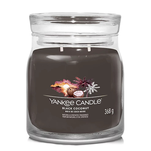 Yankee Candle Black Coconut Wachskerze Zylinder Kokosnuss, Holz Schwarz 1 Stück(e)