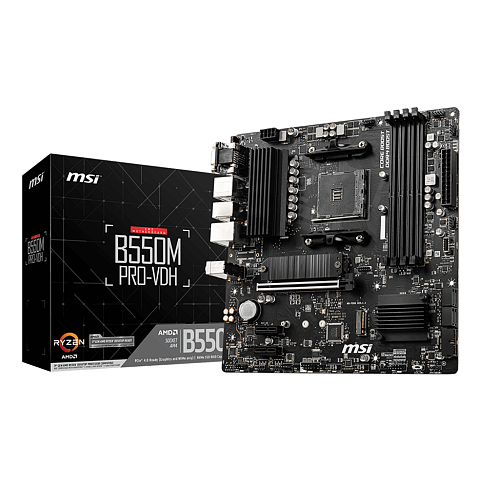 MSI B550M PRO-VDH Motherboard AMD B550 Sockel AM4 micro ATX