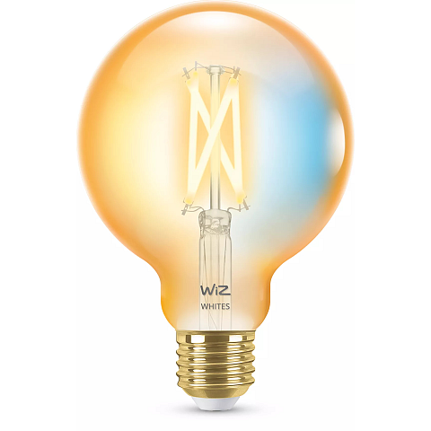 WiZ Filament-Lampe in Kugelform, Bernstein 50 W G95 E27