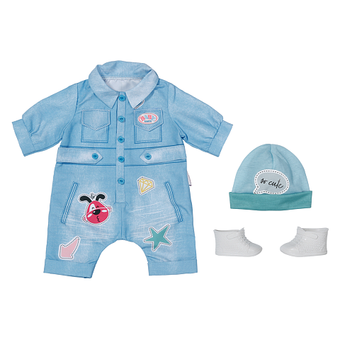 BABY born Deluxe Jeans Overall Puppen-Kleiderset
