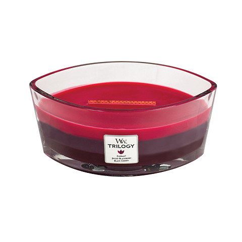 WoodWick Sun Ripened Berries Wachskerze Ellipse Rote Johannisbeere, Brombeeren, Gewürz Rot 1 Stück(e)