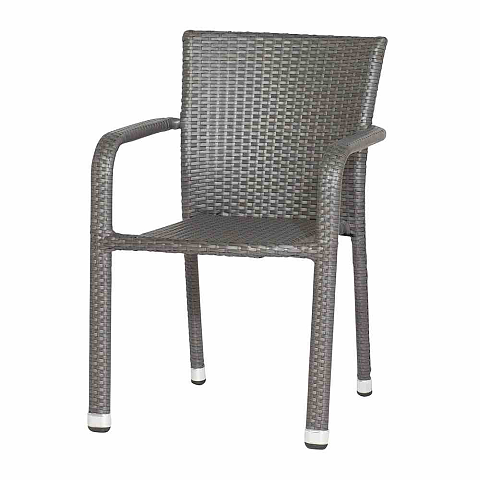 Siena Garden 120113 Gartenstuhl Lounge Netz-Sitz Netz-Rückenlehne Aluminium, Netz, Titan Titan