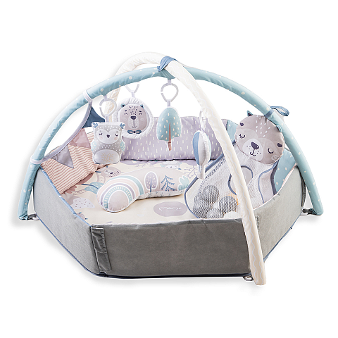 MoMi MAED00017 Baby Erlebnisdecke & Spielmatte Mehrfarbig Babyspielmatte