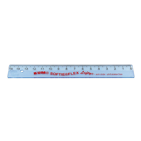 Wedo 52 1753 Maßstabslineal 150 mm Kunststoff Blau, Transparent 1 Stück(e)