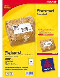 Avery Weatherproof Shipping Labels selbstklebendes Etikett Weiß 250 Stück(e)