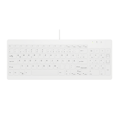 Contour Design Active Key Contour QuickClean Medizinische Tastatur IP68 Kompakt Kabelgebunden Weiß DE C7012
