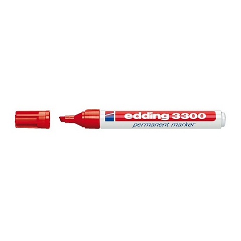 Edding 3300 Permanent-Marker Rundspitze Rot 10 Stück(e)