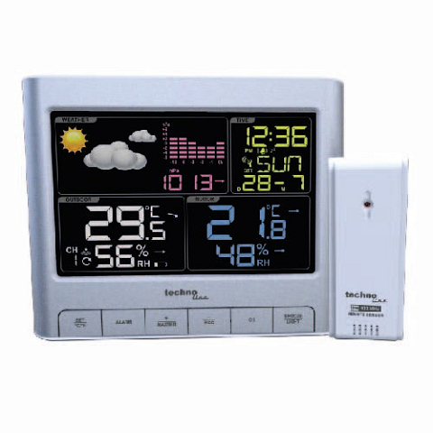 Technoline WS 6449 Digitale Wetterstation Silber Akku