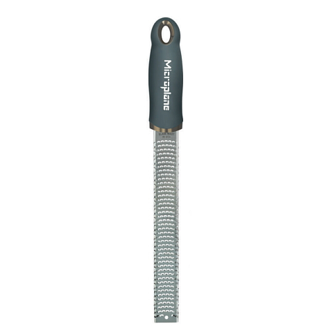 Microplane Zester Raspel-Reibe Anthrazit, Grau, Edelstahl