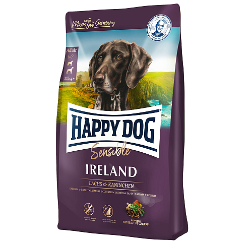 Happy Dog 3538 Hunde-Trockenfutter 12,5 kg Adult Kaninchen, Lachs