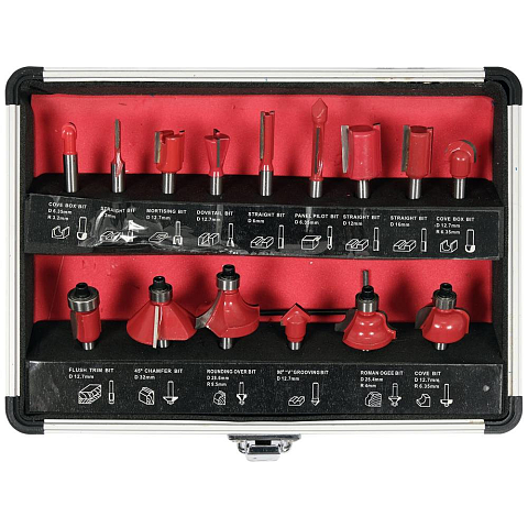 Yato YT-68007 Fräsaufsatz Bit-Satz 15 Stück(e)