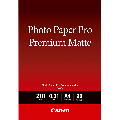 Canon PM-101 Premium-Fotopapier matt A4, 20 Blatt