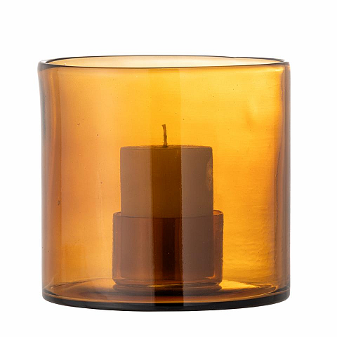 Bloomingville 82068141 Kerzenständer Glas Braun