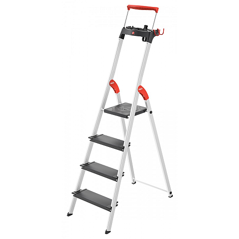 Hailo 8050-407 Leiter Klappleiter Aluminium, Schwarz